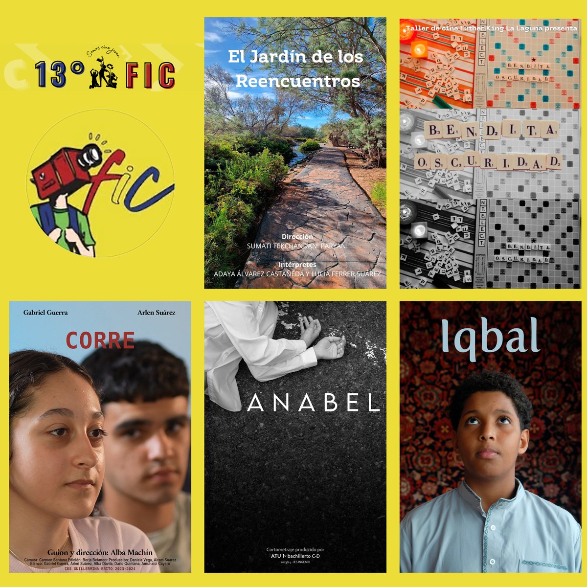 Este sábado 15 de febrero, se celebra la gala final del Festival Intercolegial de Cine de Ecuador , donde participan en la categoría internacional, cortos realizados por alumnado en Cinedfest 11ªedición.

Pueden seguir la gala en:
youtube.com/watch?v=d3Ctva…

¡¡¡ Mucha suerte !!!