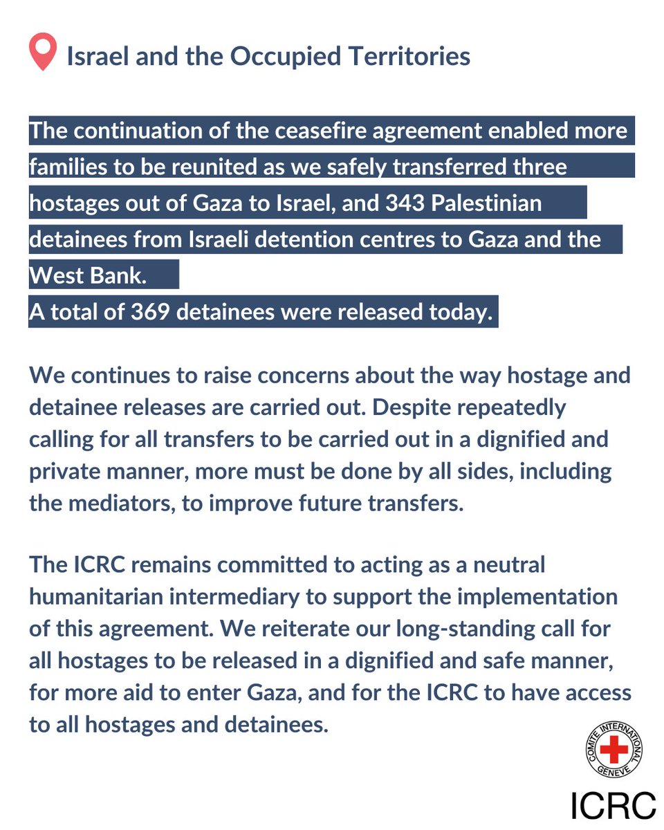 ICRC in Israel & OT tweet media