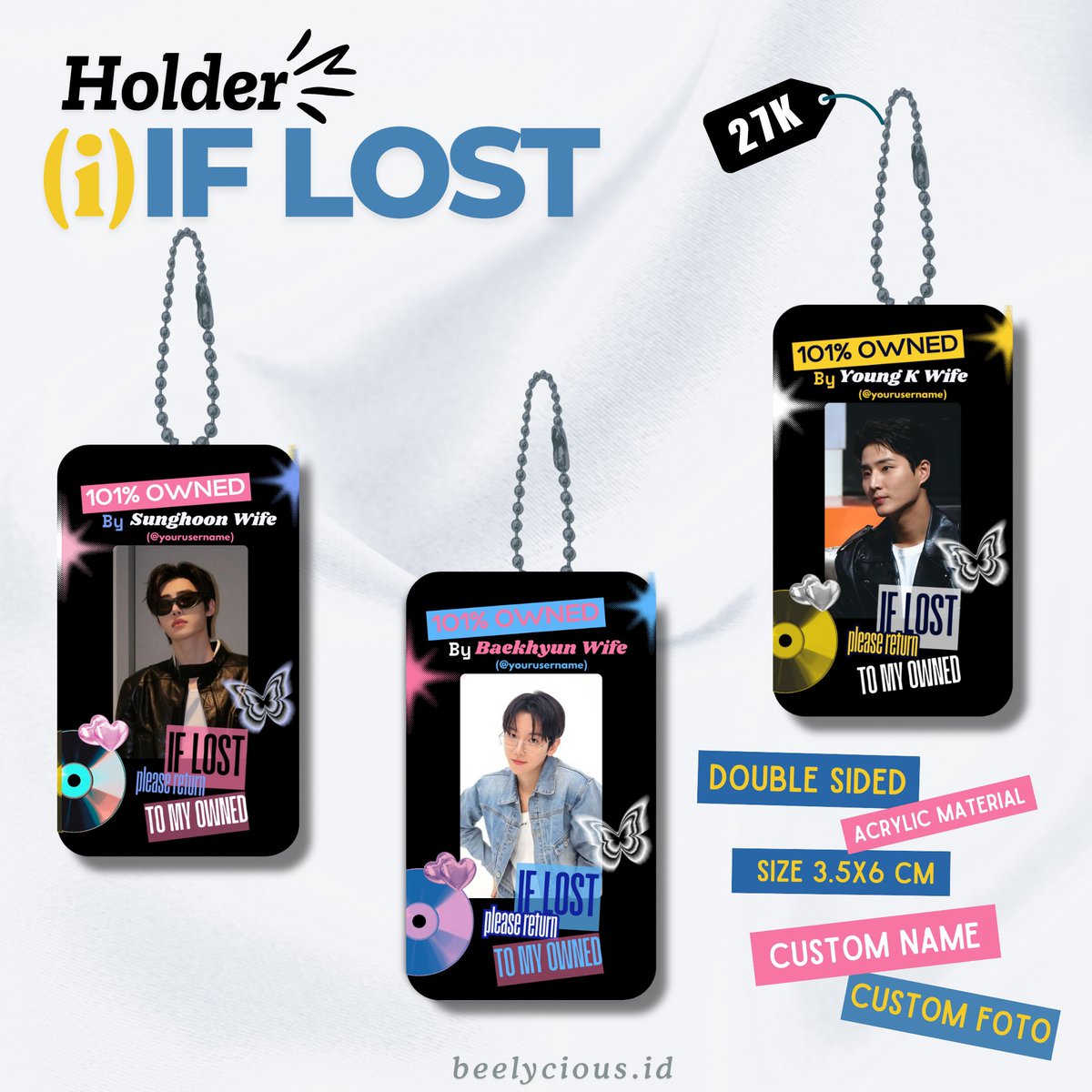 beelycious__id's tweet photo. help RT & likeβ
OPEN PRE-ORDER KEYCHAIN & HOLDER IF LOST
ββ β
by https://t.co/8U1AjmBpdI
π 15-24 February 2025
π· 32K (dp 22) || 26K (dp 16k)
π Ngawi, Jawa Timur
π Form : https://t.co/ojO8uFViSn
t. #beelypreorder wts nct day6 exo boynextdoor svt aespa skz zb1 txt enhypen https://t.co/sz5AKXDl1i