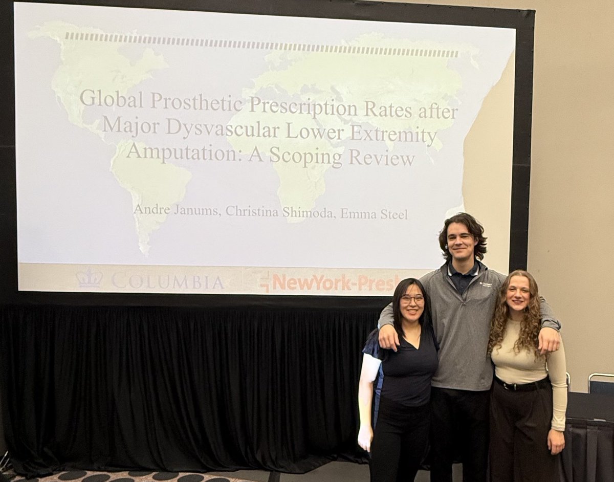 Psyched our group ⁦<a href="/ColumbiaUnivDPT/">Columbia University Programs in Physical Therapy</a>⁩ could shine a light on medical disparities in prosthetic provision ⁦⁦<a href="/APTAcsm/">#APTACSM</a>⁩ #csm2025