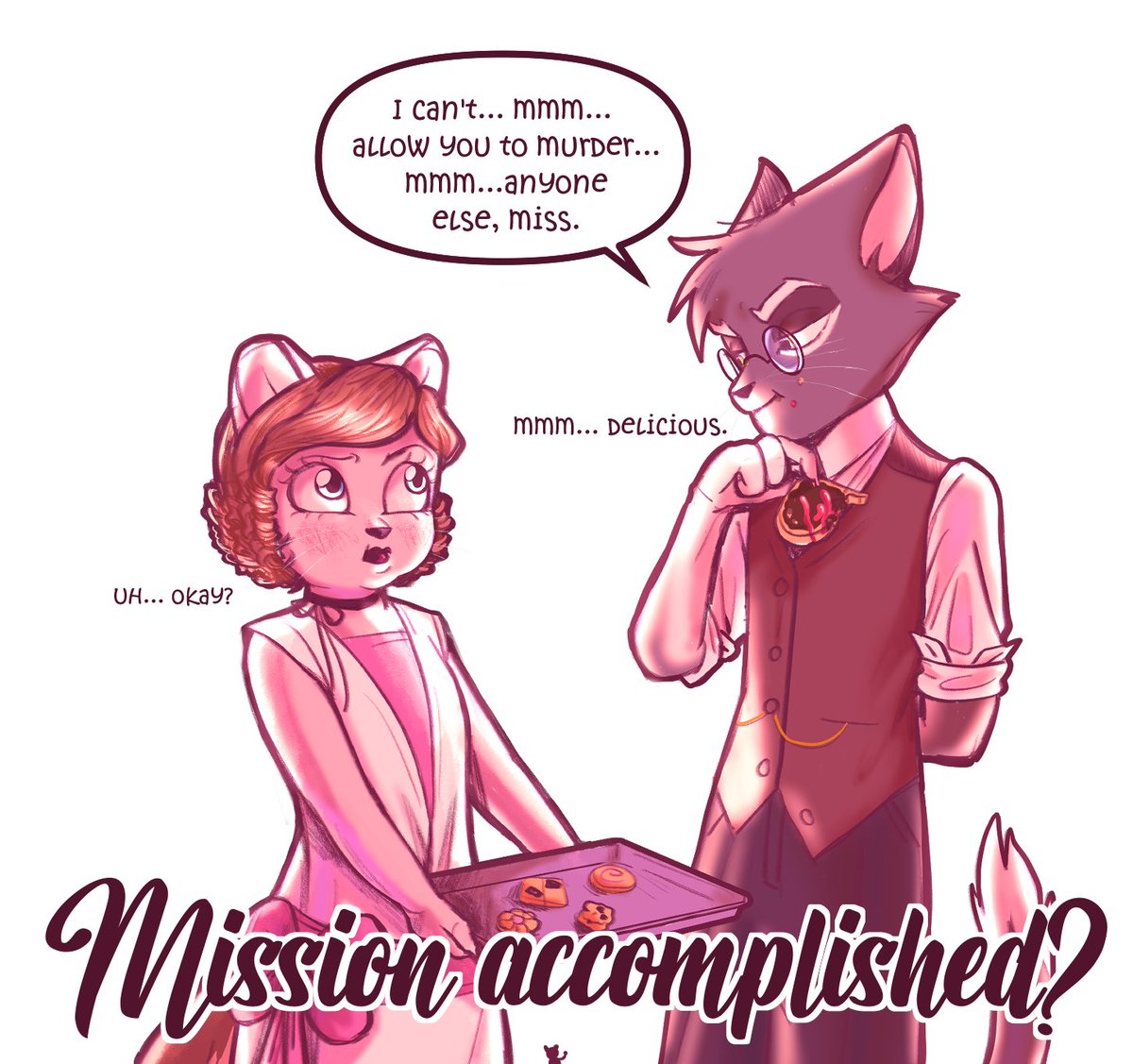ANTtony_art's tweet photo. Lackadaisy Happy Valentine's Day Comic Part 2
"Mission accomplished?"
#lackadaisy #lackadaisyfanart #lackadaisymordecaiheller https://t.co/VZkuwKTHoE