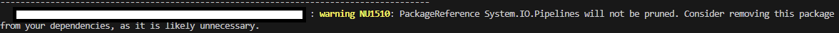 In .NET 10, NuGet package references will be pruned at restore time if it is unneeded. This is HUGE, especially when package refs are added for ones that already exist in the .NET Runtime. You can try this NOW with NuGet 6.13 &amp; .NET SDK 9.0.200.

learn.microsoft.com/en-us/nuget/co…

#MVPBuzz