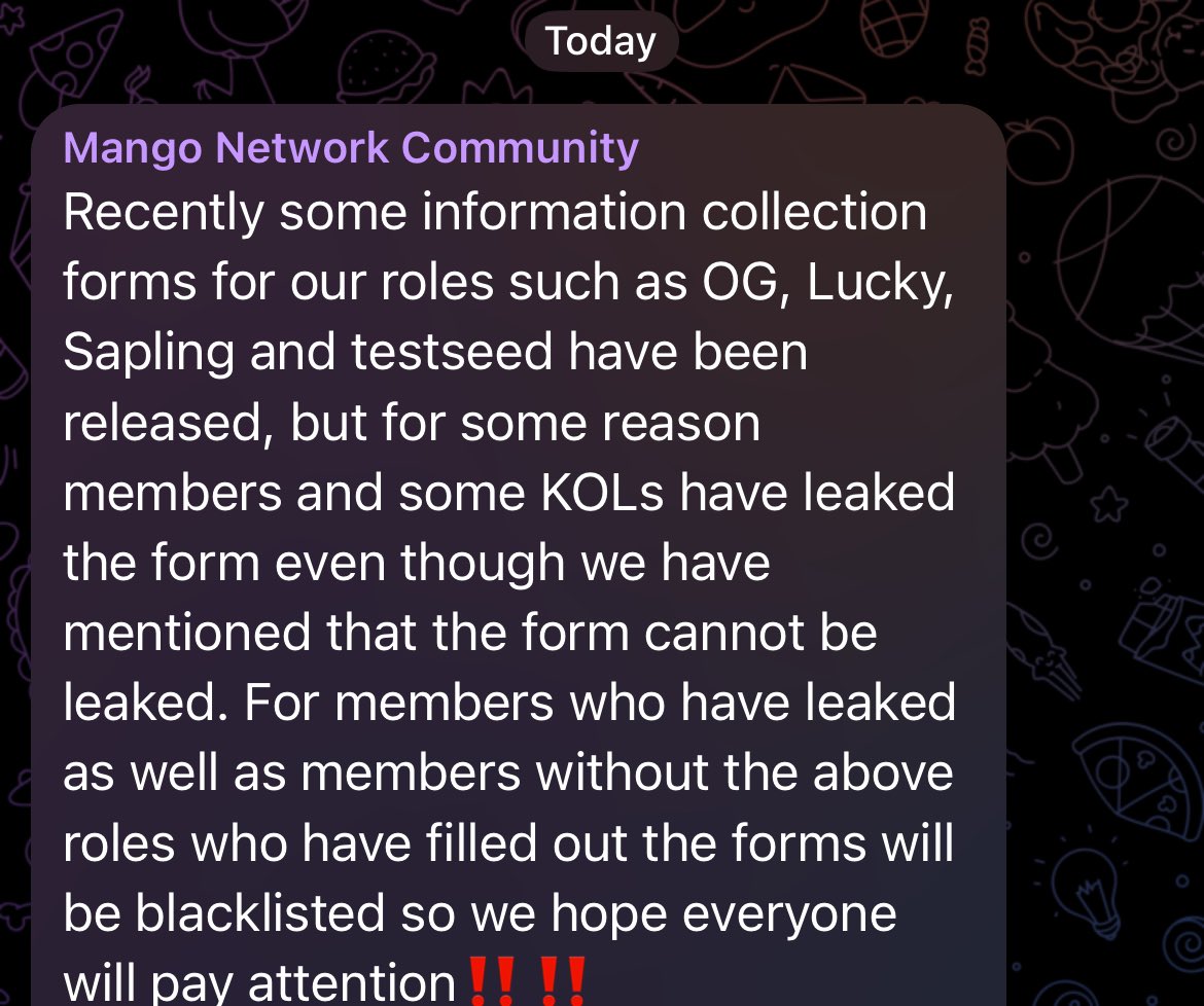 Dear <a href="/MangoOS_Network/">Mango Network</a>

We hope you will review this punishment as many people filled in the form out of ignorance. Forgive and forget, create another form your desired roles. It’s not fair to blacklist those who spent weeks doing all the tasks for just a mere mistake.

Thank you