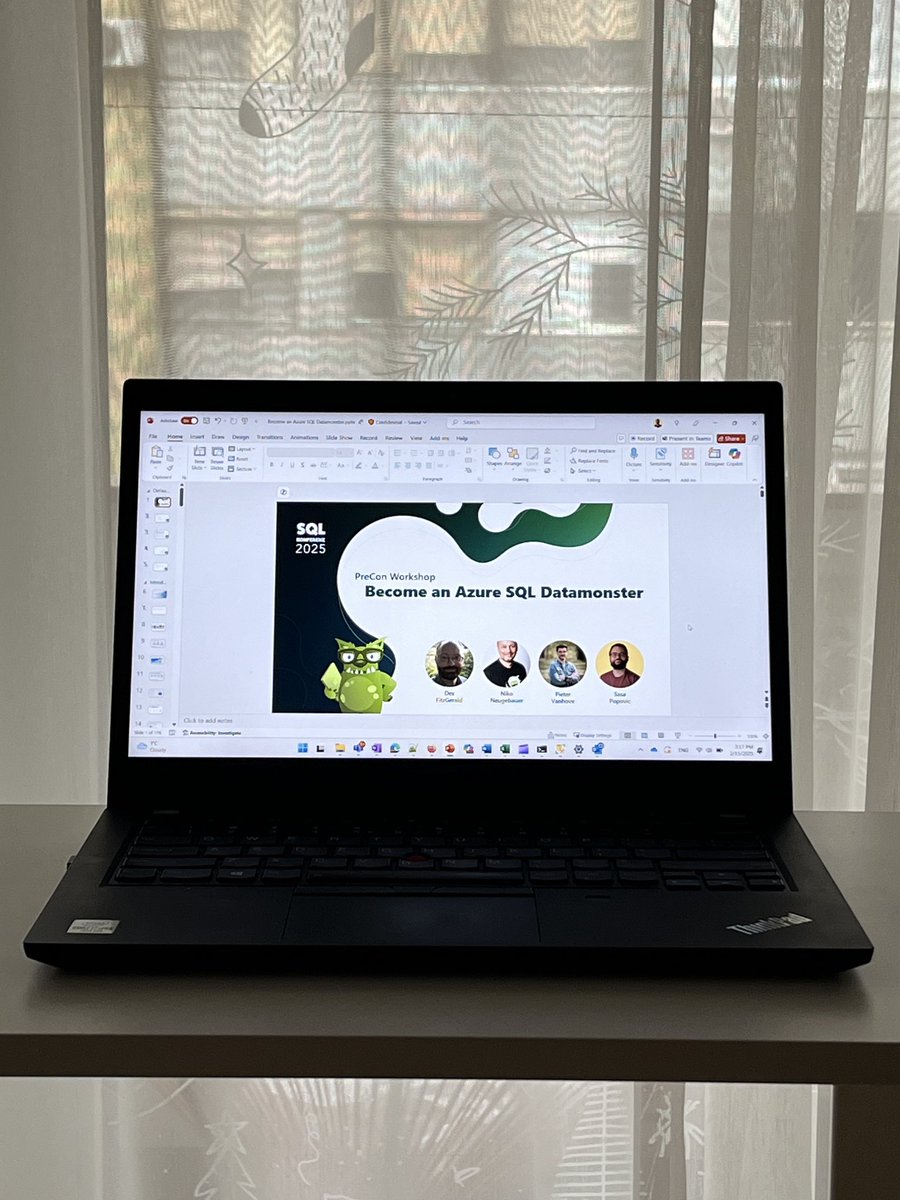SasaPopovicMSFT's tweet image. Polishing our materials for #SQLKonferenz2025 #PreCon #Workshop “Become an AzureSQL Datamonster”

See you soon in Hanau! 

#AzureSQL #SQLKonferenz 

P.S. I love my popup standing desk :)