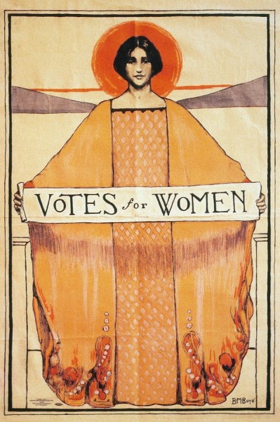 Suffrage campaign poster by Bertha Margaret Boye, 1911.