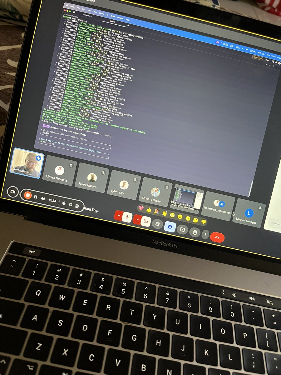 Today at <a href="/laravel_sn/">Laravel Senegal community</a>, we have the honor of hosting a talk on Laravel Routing, Controllers, and Blade Templating, presented by <a href="/hadjidoro/">Hadjidoro 🇸🇳</a>, CTO of ALAL Technology.
A big thank you to him for sharing his knowledge and contributing to the community!