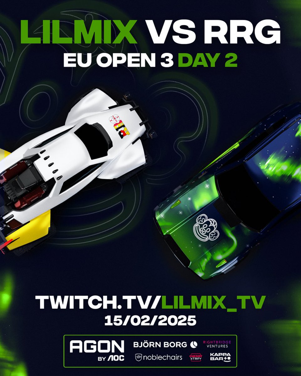 It’s time for Day 2 of RLCS Open 3! 🔥 

First up, RRG takes the stage! 👀
Let’s see what they’ve got! #RLCS #Lilfam

🔴 twitch.tv/lilmix_tv