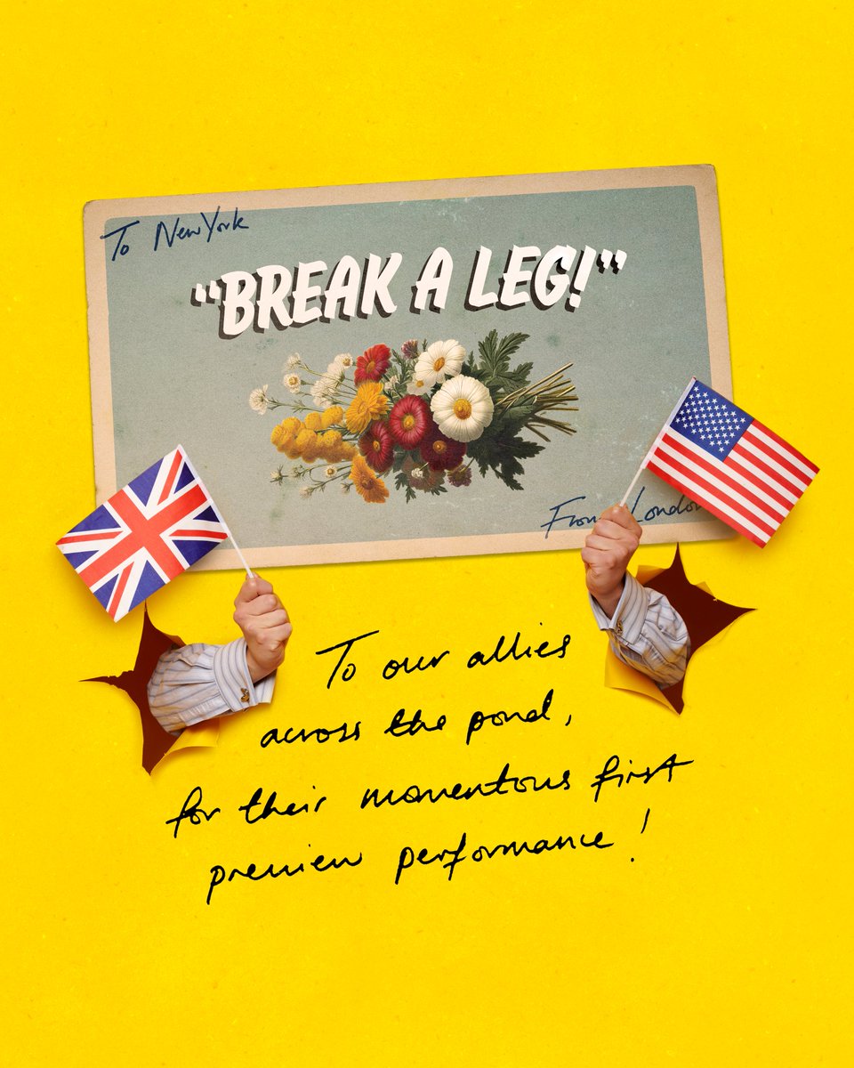 mincemeatlive's tweet image. From all at West End HQ to the brilliant regiment on Broadway!🫡🎉💛

#FirstPreview #BroadwayShow #WestEndShow