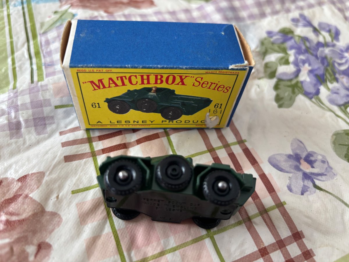 Matchbox Lesney 
No.61A-1 Ferret Scout Car
1959
<a href="/tibollo/">the Savage Modeler ⚡</a> <a href="/MarekMarek1961/">MarekMarek1961</a> <a href="/TheRaceCase/">Marc Bosworth</a> <a href="/BatchRejection/">Garey McKee</a>  <a href="/PoppaCrispin/">Mike 'no sheds' Ellis</a> <a href="/WeLoveDiecast/">WeLoveDiecast</a> <a href="/MOYO78967830/">MOYO.</a>