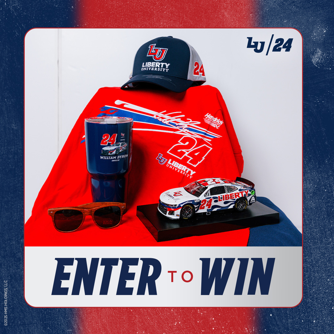 Liberty University (@libertyu) on Twitter photo Daytona has a victory in store for the No. 24, and you can win too! Follow us and repost for a chance to win an <a href="/WilliamByron/">William Byron</a> prize pack, including an autographed die-cast car, hat, and more! A winner will be selected on Feb. 24. <a href="/Hendrick24Team/">No. 24 Team</a> Daytona has a victory in store for the No. 24, and you can win too! Follow us and repost for a chance to win an <a href="/WilliamByron/">William Byron</a> prize pack, including an autographed die-cast car, hat, and more! A winner will be selected on Feb. 24. <a href="/Hendrick24Team/">No. 24 Team</a>