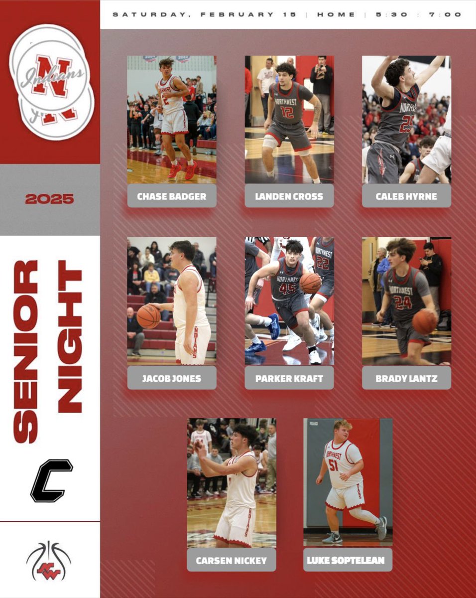 Game Day: It’s SENIOR NIGHT in the Fieldhouse as the Boys Basketball team takes on the Carrollton Warriors 🏀 #RollTribe <a href="/NWTribe/">Northwest Schools</a> <a href="/NWBBK/">Coach Lower</a>

🕖 JV begins at 5:30 followed by senior presentations, and the varsity game around 7:00

🎟️ Adults $8, Students $5 cash at the gate or online