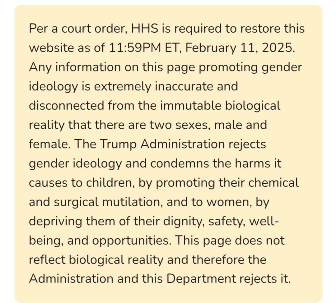 It's hard to imagine how the coming battle between Trumpists, courts and science will play out. Can judges somehow ensure ludicrous "disclaimers" like these are removed? Could they require independent scientists to fact check and publish alongside them? cdc.gov/yrbs/index.html