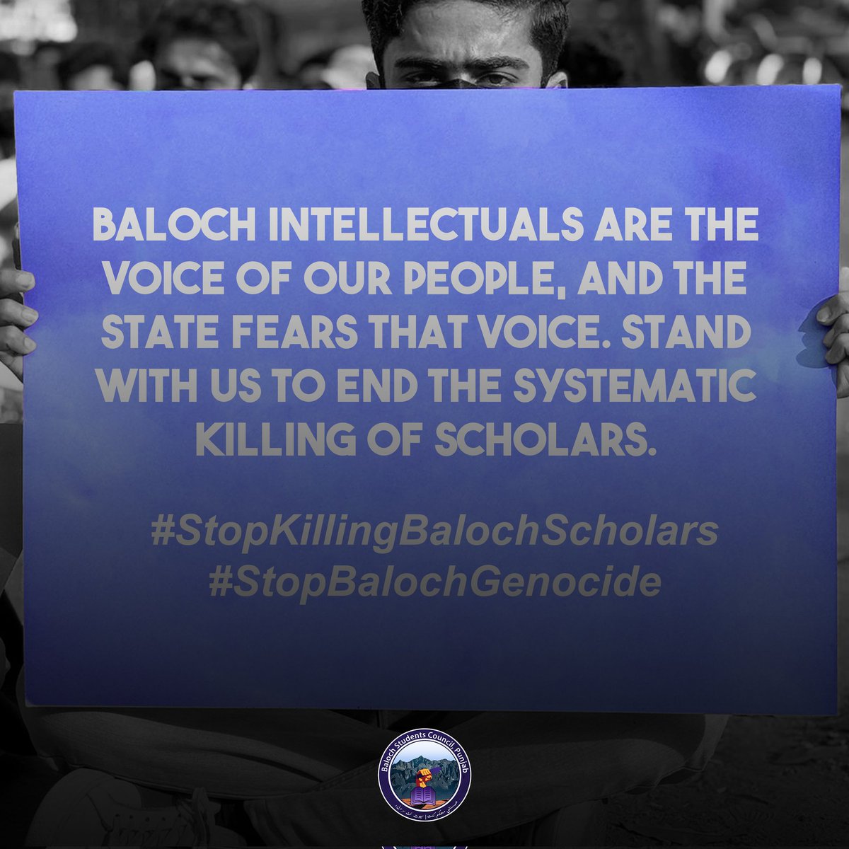Baloch intellectuals are the voice of our people, and the state fears that voice. Stand with us to end the systematic killing of scholars.

#StopKillingBalochScholars
#StopBalochGenocide