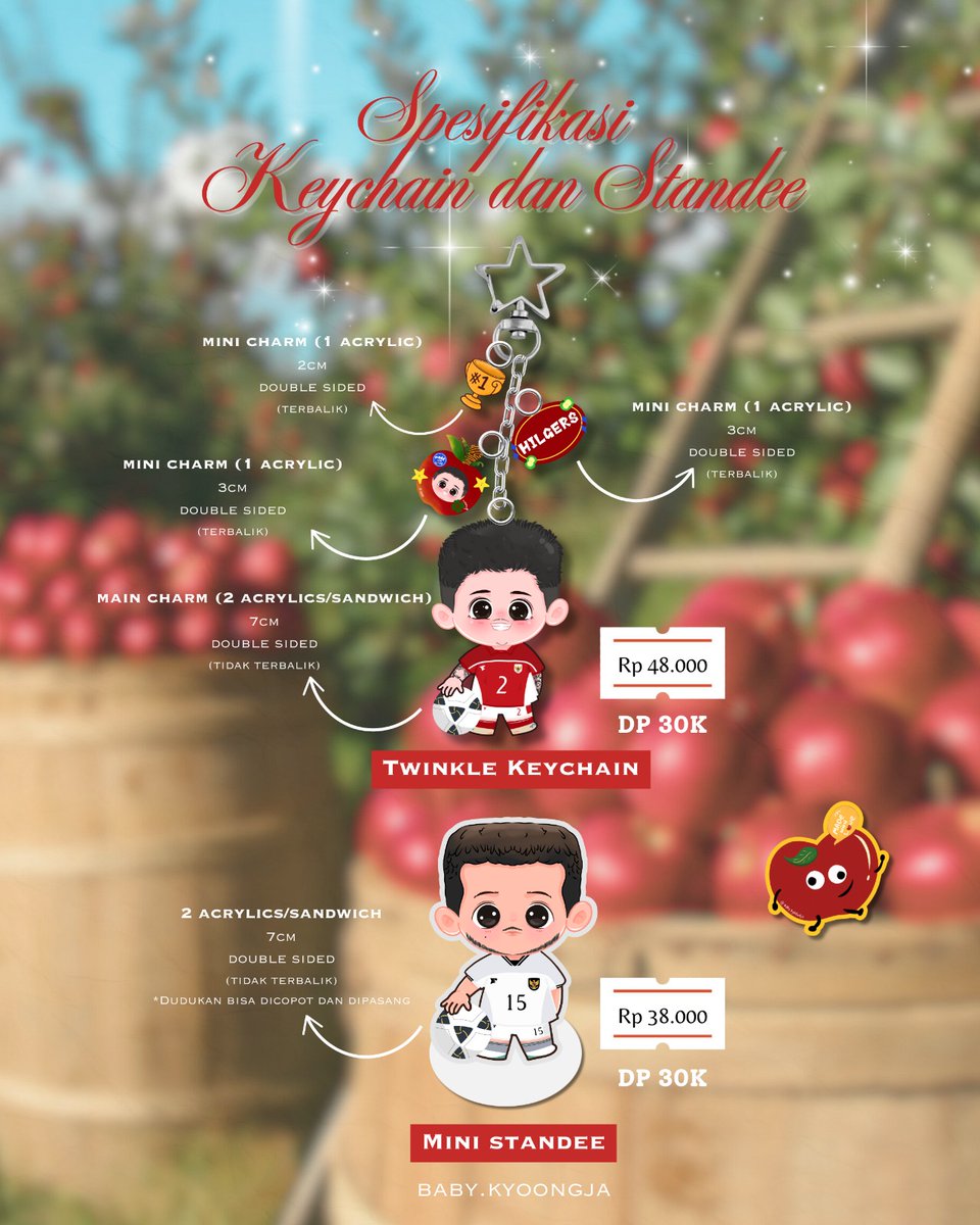 RT and like are very appreciated⭐

𝜗𝜚 Open Pre-Order (PO) Fanmade Keychain dan Mini Standee Timnas Indonesia ࣪˖ ִ𐙚 

🏷️ Keychain 48k (DP 30k)
🏷️ Mini Standee 38k (DP 30k)
📅 PO 15-21Februari 2025
⏳ Produksi 7-21 hari setelah close PO
🚚 Yogyakarta 
 bit.ly/FanmadeKeychai…