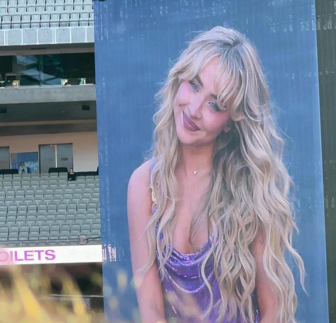 vou sempre bater na tecla de que esse foi o melhor cabelo da sabrina
o tom do loiro, a franja, o comprimento 
e o vestido roxo 😩🤤