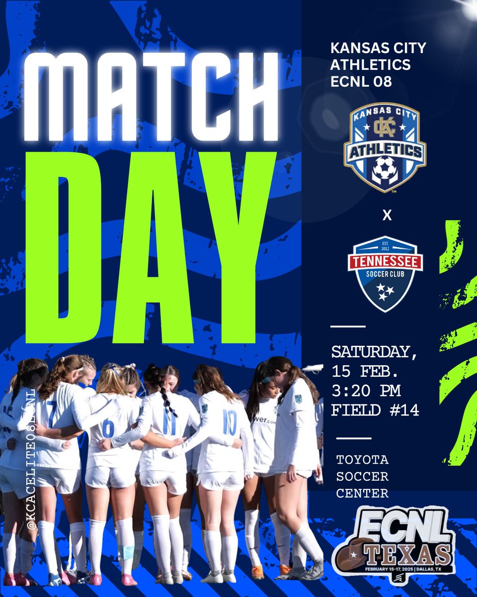KC Athletics Academy Elite 08 ECNL (@kcacelite08ecnl) on Twitter photo ⭐️🤠 DAY 1️⃣ at #ECNLTX!!🤠⭐️
Come check us out‼️#letsgokca
<a href="/TopDrawerSoccer/">TopDrawerSoccer</a> <a href="/AthleticsKC/">KC Athletics Soccer Club</a> <a href="/MarcusKelcher/">Marcus Kelcher</a> <a href="/ImYouthSoccer/">ECNL/GA/Recruiting/College Soccer</a> <a href="/ImCollegeSoccer/">College Soccer Truth ™</a> <a href="/PrepSoccer/">Prep Soccer ⚽️</a> <a href="/TheSoccerWire/">SoccerWire</a> <a href="/AthleticsKCECNL/">KC Athletics ECNL</a> ⭐️🤠 DAY 1️⃣ at #ECNLTX!!🤠⭐️
Come check us out‼️#letsgokca
<a href="/TopDrawerSoccer/">TopDrawerSoccer</a> <a href="/AthleticsKC/">KC Athletics Soccer Club</a> <a href="/MarcusKelcher/">Marcus Kelcher</a> <a href="/ImYouthSoccer/">ECNL/GA/Recruiting/College Soccer</a> <a href="/ImCollegeSoccer/">College Soccer Truth ™</a> <a href="/PrepSoccer/">Prep Soccer ⚽️</a> <a href="/TheSoccerWire/">SoccerWire</a> <a href="/AthleticsKCECNL/">KC Athletics ECNL</a>