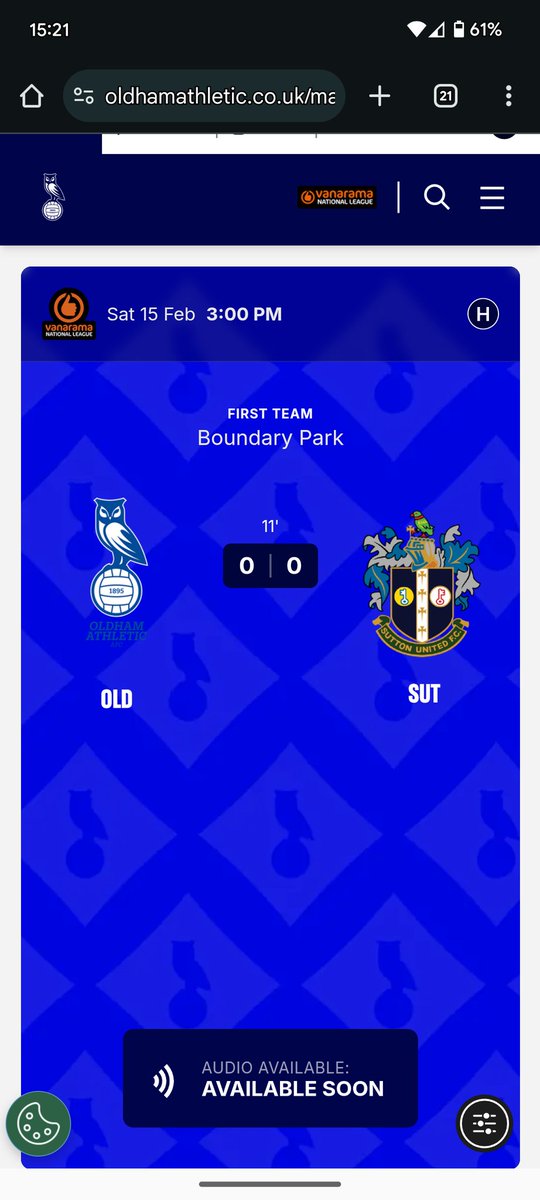 #oafc this really isn't acceptable, is it? Unless you're going to refund for the quarter of most games that are silent? 🤷🤦