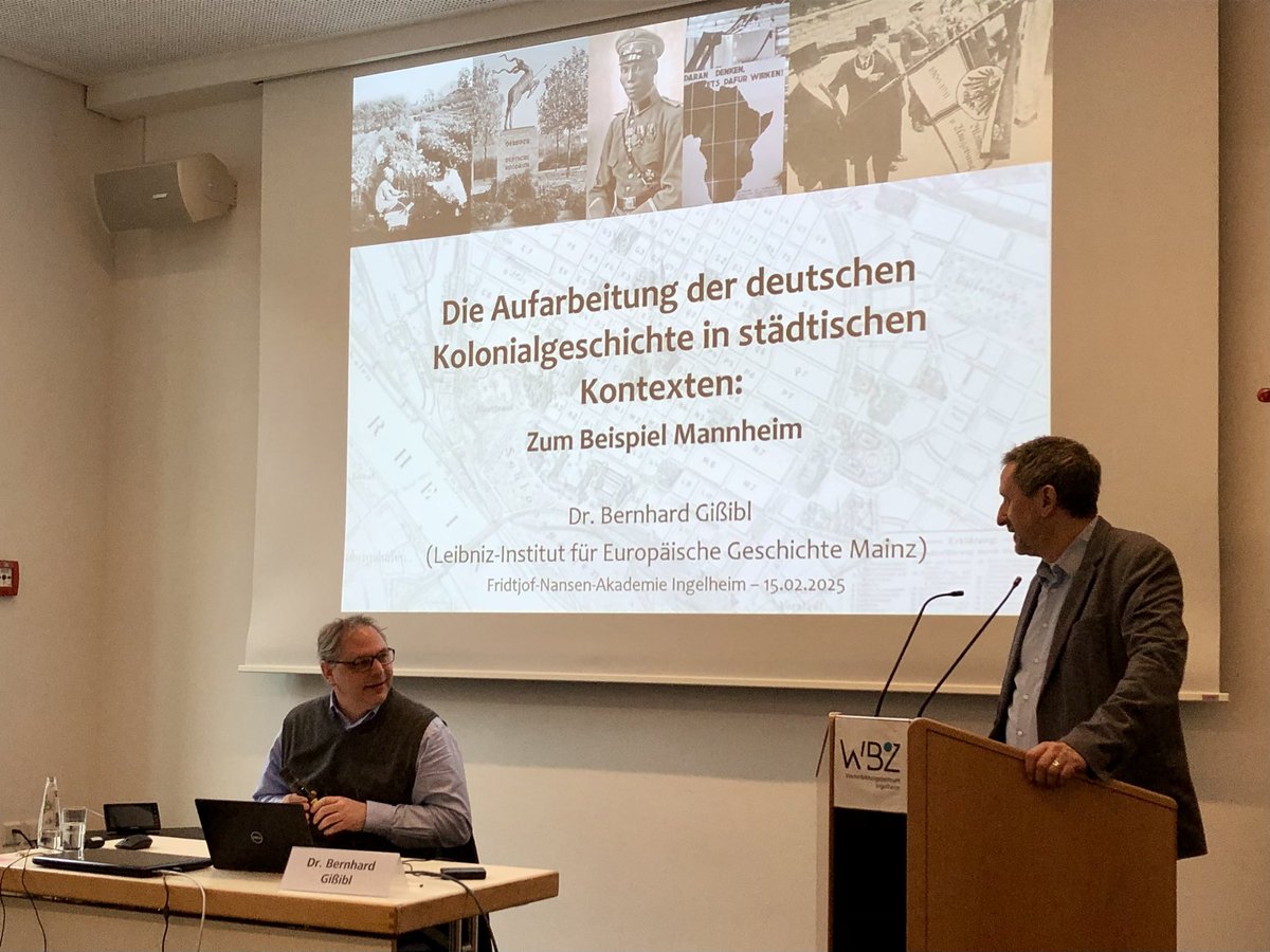 Ramona Seitz (@seitzramona) on Twitter photo im WBZ Ingelheim sprach ich mit dem zugeschalteten Mnyaka Sururu Mboro zu „Der lange Weg bis zur Rückführung von ,Ancestral Remains’ nach Tansania“.
Ein spannendes Seminar, bei dem gestern u. heute auch <a href="/HenningMelber/">Henning Melber</a> , <a href="/AMBrandstetter/">@annebrandstetter.bsky.social 🇪🇺</a> , Matthias Frickel & <a href="/BGissibl/">Bernhard Gissibl @bgissibl.bsky.social</a> 2/3 im WBZ Ingelheim sprach ich mit dem zugeschalteten Mnyaka Sururu Mboro zu „Der lange Weg bis zur Rückführung von ,Ancestral Remains’ nach Tansania“.
Ein spannendes Seminar, bei dem gestern u. heute auch <a href="/HenningMelber/">Henning Melber</a> , <a href="/AMBrandstetter/">@annebrandstetter.bsky.social 🇪🇺</a> , Matthias Frickel & <a href="/BGissibl/">Bernhard Gissibl @bgissibl.bsky.social</a> 2/3
