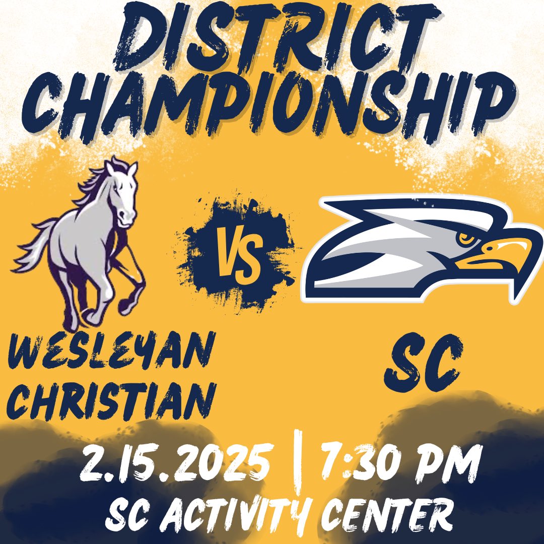 💥 DISTRICT TITLE 💥

🆚 Wesleyan Christian
📍 SC Activity Center
⏰ 6 (G), 7:30 (B)

#TheTakeover