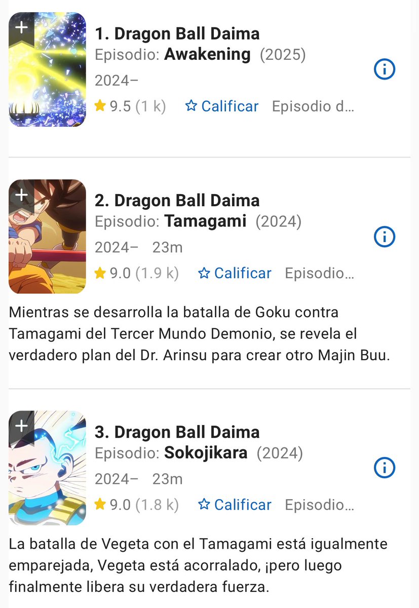 DragonDaima's tweet image. El episodio en el que Goku se transforma en SSJ4 es el mejor calificado de Dragon Ball Daima en IMDb con 9.5.
