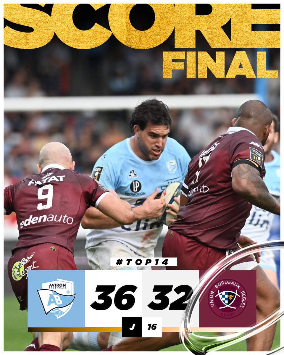 TOP 14 Rugby (@top14rugby) on Twitter photo Jean-Dauger a tremblé, mais n'a pas cédé 🛑
L'<a href="/avironrugbypro/">Aviron Bayonnais</a> s'impose contre l'UBB et reste toujours invaincu à domicile 🏠 #TOP14 #ABUBB
--
Les détails de la rencontre 👉 top14.lnr.fr/feuille-de-mat… Jean-Dauger a tremblé, mais n'a pas cédé 🛑
L'<a href="/avironrugbypro/">Aviron Bayonnais</a> s'impose contre l'UBB et reste toujours invaincu à domicile 🏠 #TOP14 #ABUBB
--
Les détails de la rencontre 👉 top14.lnr.fr/feuille-de-mat…