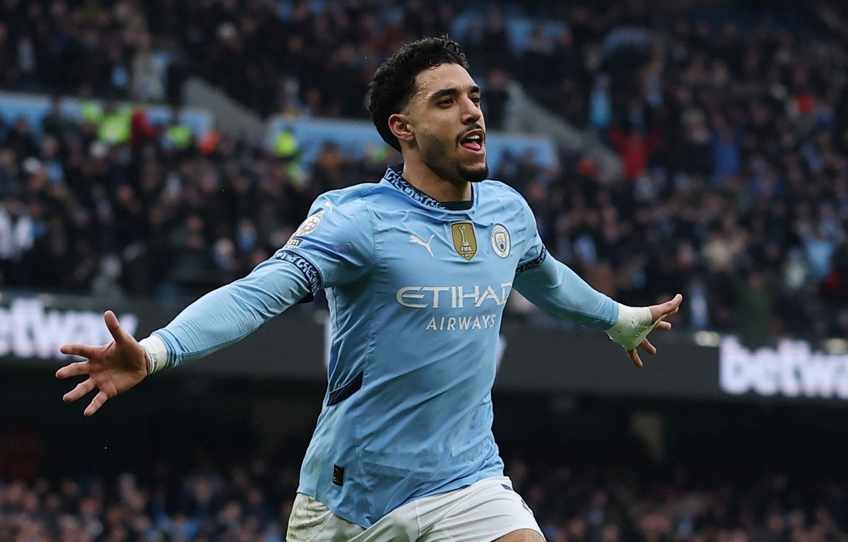 🚨 14-minute hat-trick for Omar Marmoush against Newcastle as he scores his first goals for #MCFC.🇪🇬🎩