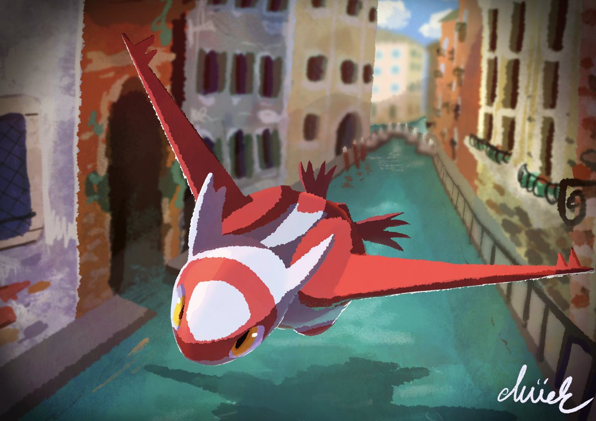Mude0530's tweet image. 水の都のラティアス FA
#Pokemon #ポケモンイラスト