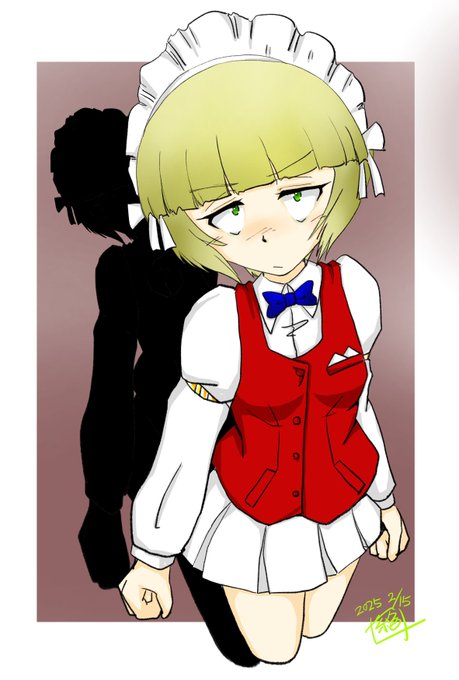 #週末ガルパンお絵描き120分一本勝負
#週末ガルパンお絵描き120分一本勝負20250215
お題
「砲手」
と言う事で
お話を伺いにどん底に行くと
いざ練習に向かう気合を入れたカトラスさんが…
声かけられませんでしたわ…
サメさんチームも…本気ですわ‼︎
がんばれ…‼︎
#ガルパン 