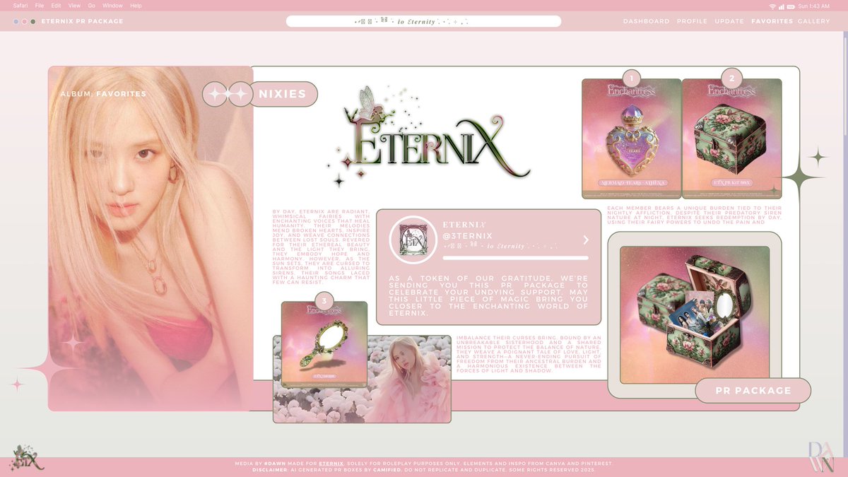 mauxver's tweet image. ㅤ ⠀ ⠀ ⠀ ⠀

📂 THAT W✧MAN, 𝓥ERITY ！

— Received a PR package from @3TERNIX ! Check the thread to see my album pulls and my favorite items from their PR kit. Thank you, ETX fam. 🤍

ㅤ