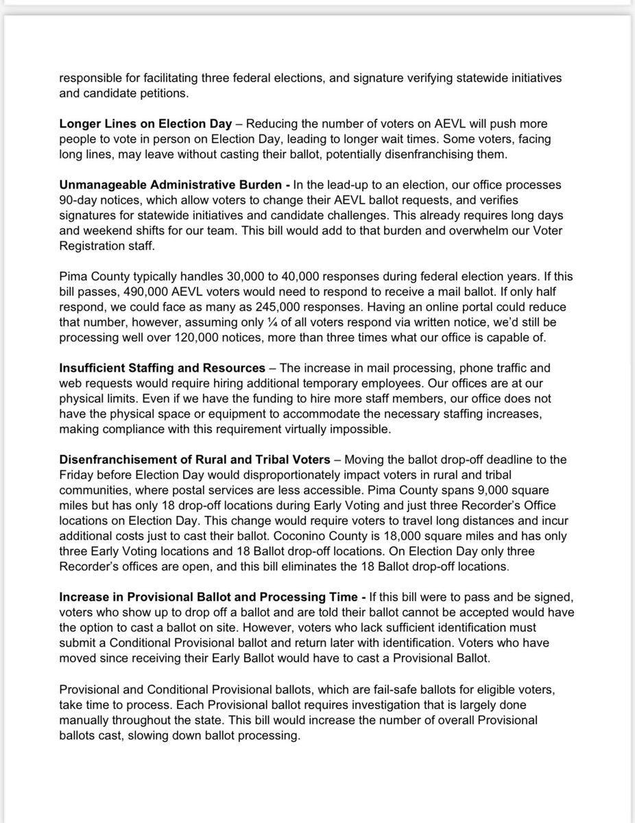 GabriellaCKelly's tweet photo. Submitted a Veto Request to Governor Hobbs for HB2703/SB1011. These bills would make it so voters couldn’t drop off a mail ballot after 7pm on the Fri before an election. That means Sat, Mon and Tues we’d have to hope that voter was able to vote a site-issued ballot. https://t.co/RzDwm7OZaB