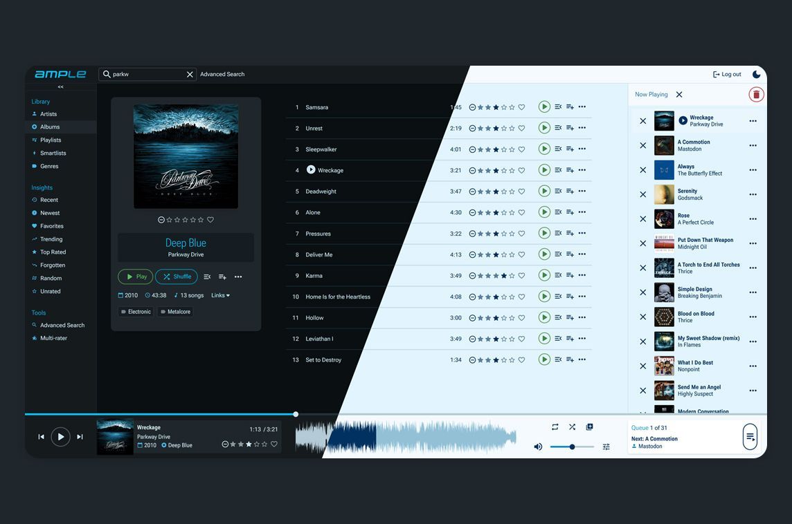 MadeWithSvelte's tweet photo. Ample is a music client #madewithsvelte for the streaming server Ampache 🎶 - https://t.co/QynHzFYGKA https://t.co/scG30xRuNp