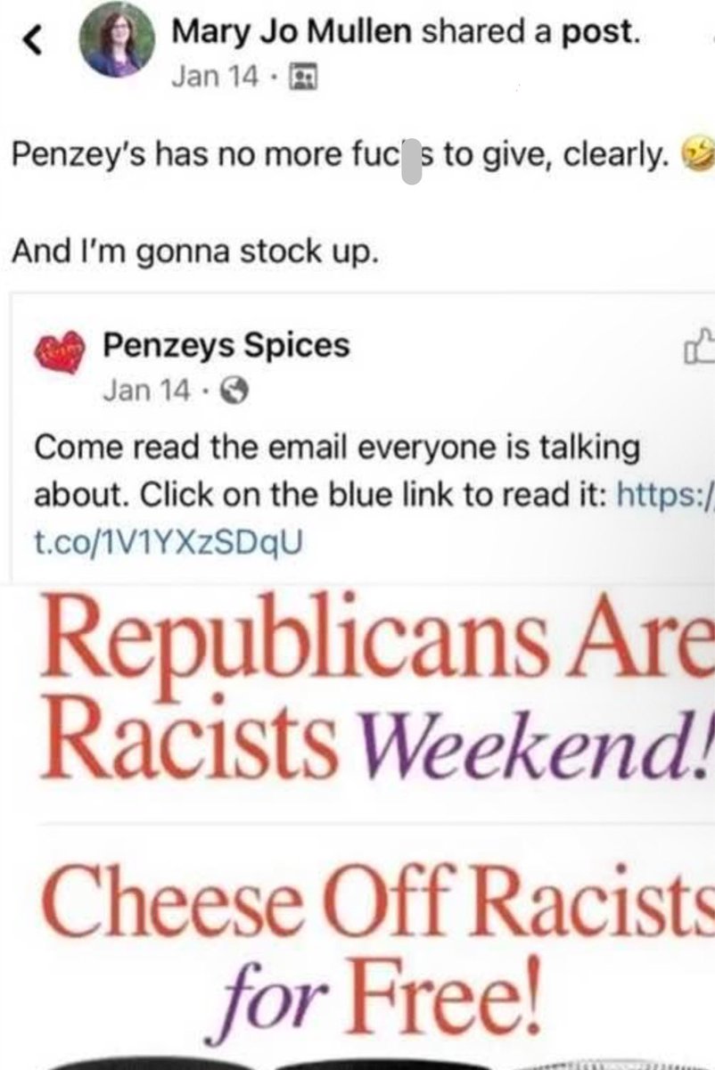SafeSuburbsUSA's tweet photo. Vote No to Mary Jo for Lisle! 

Lisle mayoral candidate Mary Jo Mullen once recklessly and profanely celebrated ALL Republicans being called racists. We blocked out a letter in her post. She really posted the F word while insulting roughly half the people in the Village of Lisle with this outrageous slur. 

Current Mayor Pecak has done a great job. He holds the Lisle tax levy flat and supports our police. Lisle residents please do not trade him for a radical progressive who would celebrate such divisive dribble. Mayor Pecak’s next event is coming up. Flyer is in the comment section.