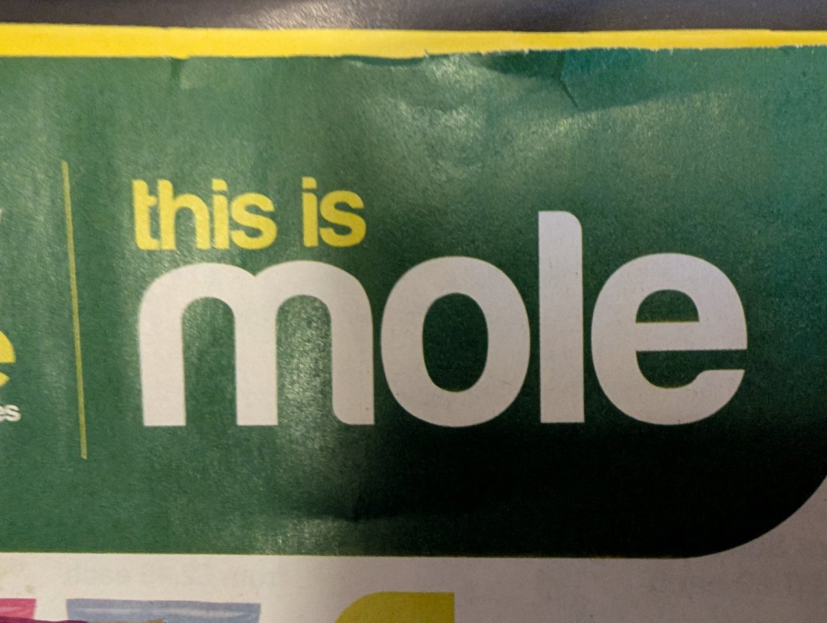 When you phone up Mole and he answers