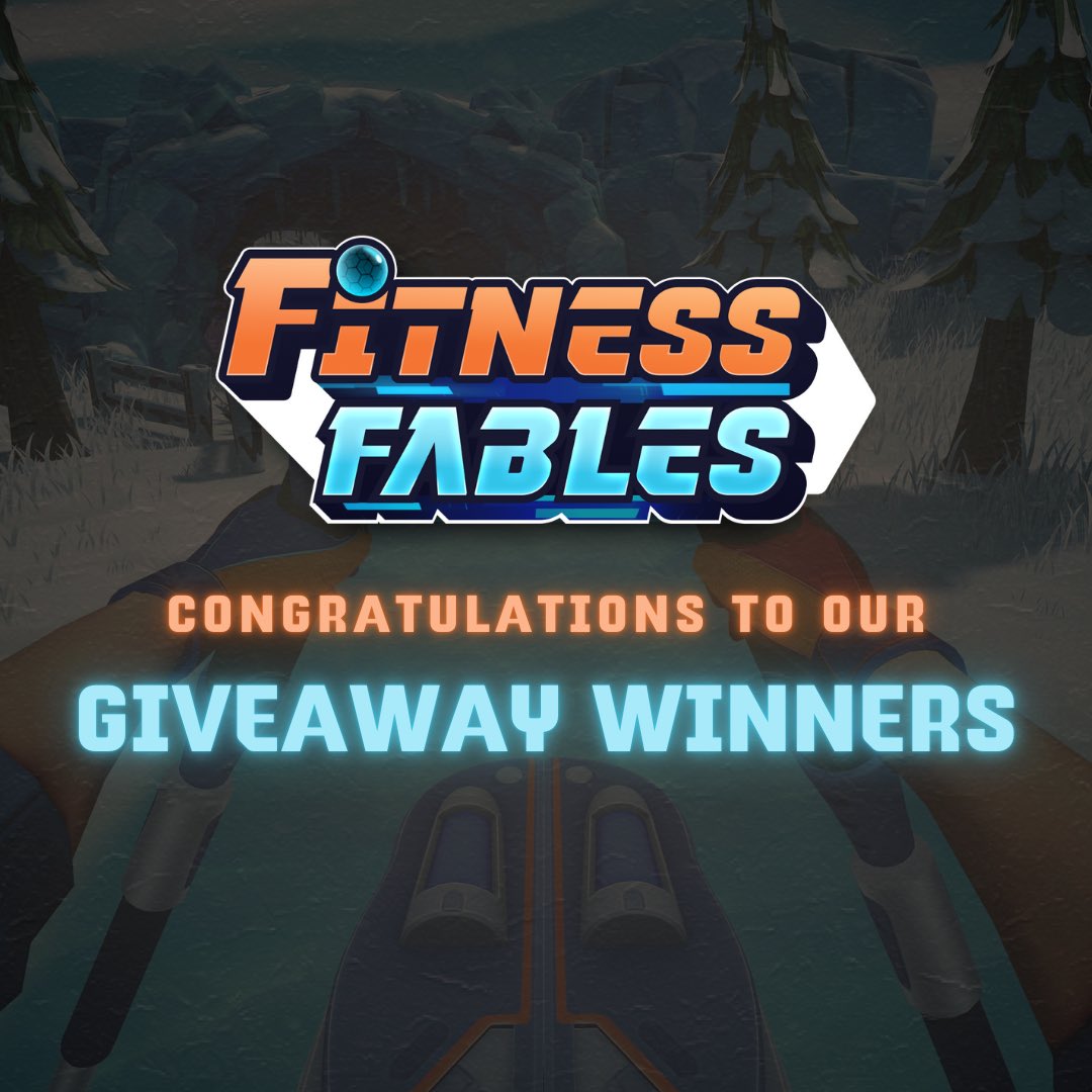 A round of applause for our Fitness Fables giveaway winners! 🌟 👏

🏆 Liron B | Meta Quest 3s
🥈 Barbara B | FF Merch Kit
🥉 Matthew L | FF Merch Kit

Thank you to everyone who joined in. We can’t wait to see you all in Alterterra! 🌍 💪
