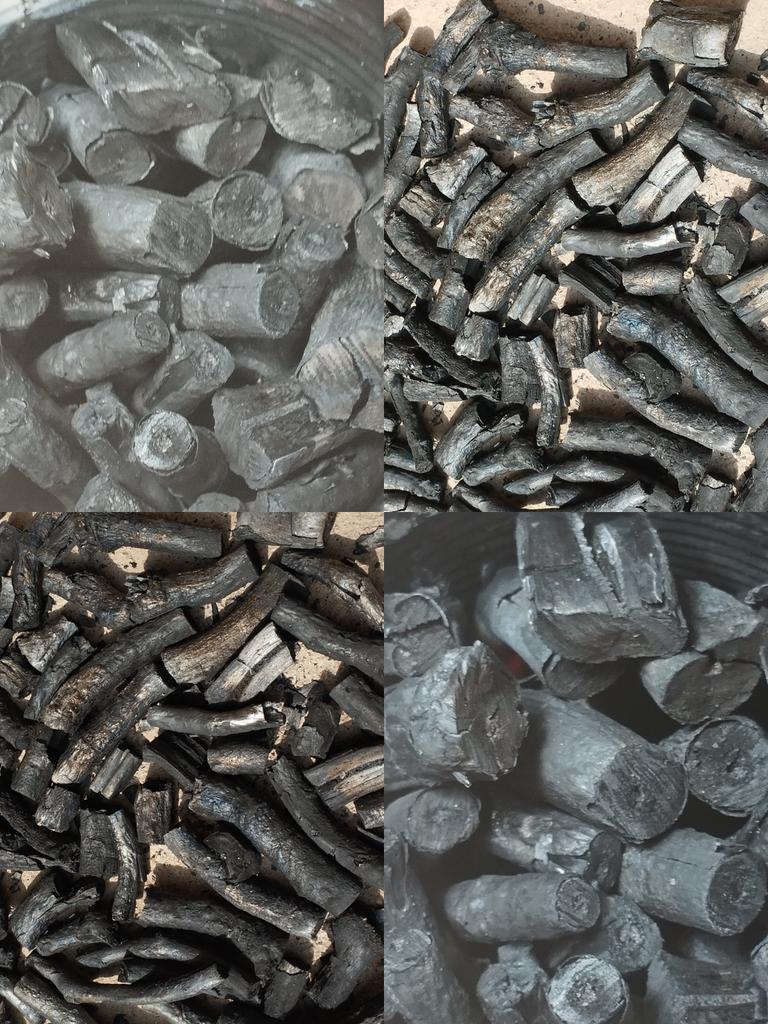 bemnyax's tweet photo. Fresh batch of charcoals produced from a new set of invasive weeds sampled yesterday. Sustainable charcoal production from non-wood, zero-wood species is the way forward. #StopDeforestation #SayNoToTreeFelling #SustainableCharcoal #EcoCharcoal #GreenCharFuels #SolidBiofuels https://t.co/D1KvMwJ1Fw