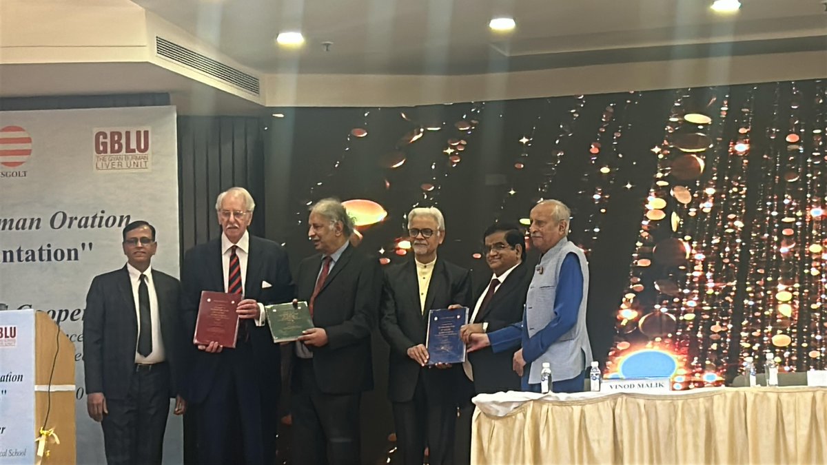 At the prestigious 10th Gyan Burman Oration, Prof. David KC Cooper unveils the "Teamwork and Academic Achievements - SGLTI, 1996-2024", chronicling nearly three decades of pioneering advancements in transplantation &amp; medical research. With him, on-stage, we have Mr. Pradip