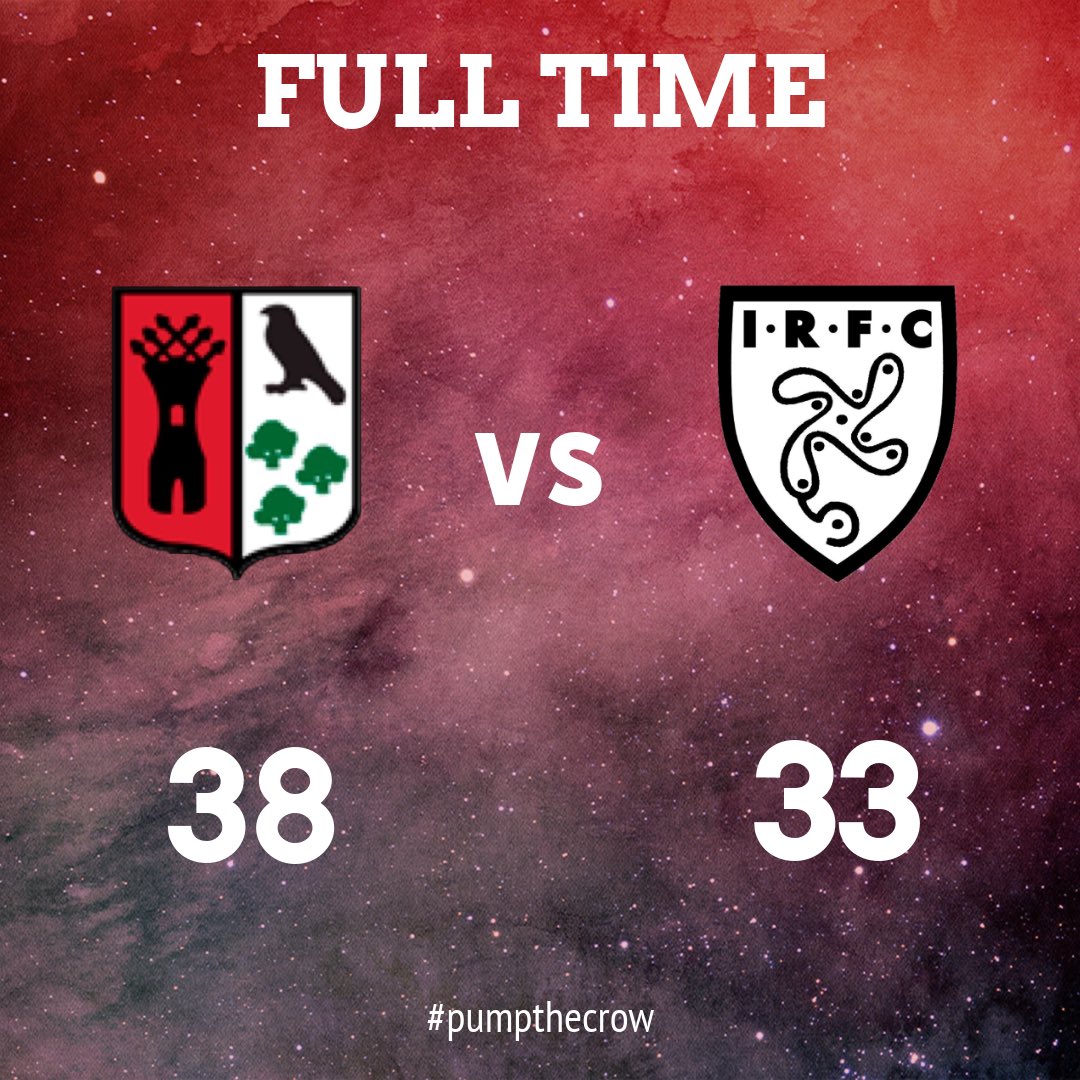 A much needed home win!!

Blaydon 38-33 Ilkley 

#pumpthecrow