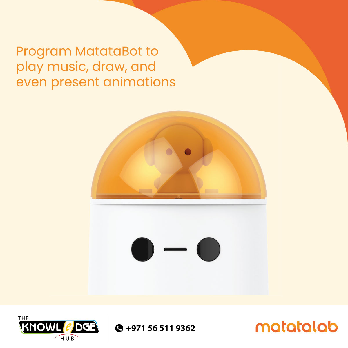 Our friendly MatataBot can be programmed to play music, draw, and present animations with ease. To ensure optimal performance, it features a built-in battery that charges conveniently via a USB cable, readily available in the market. So, power up and let the creativity begin!