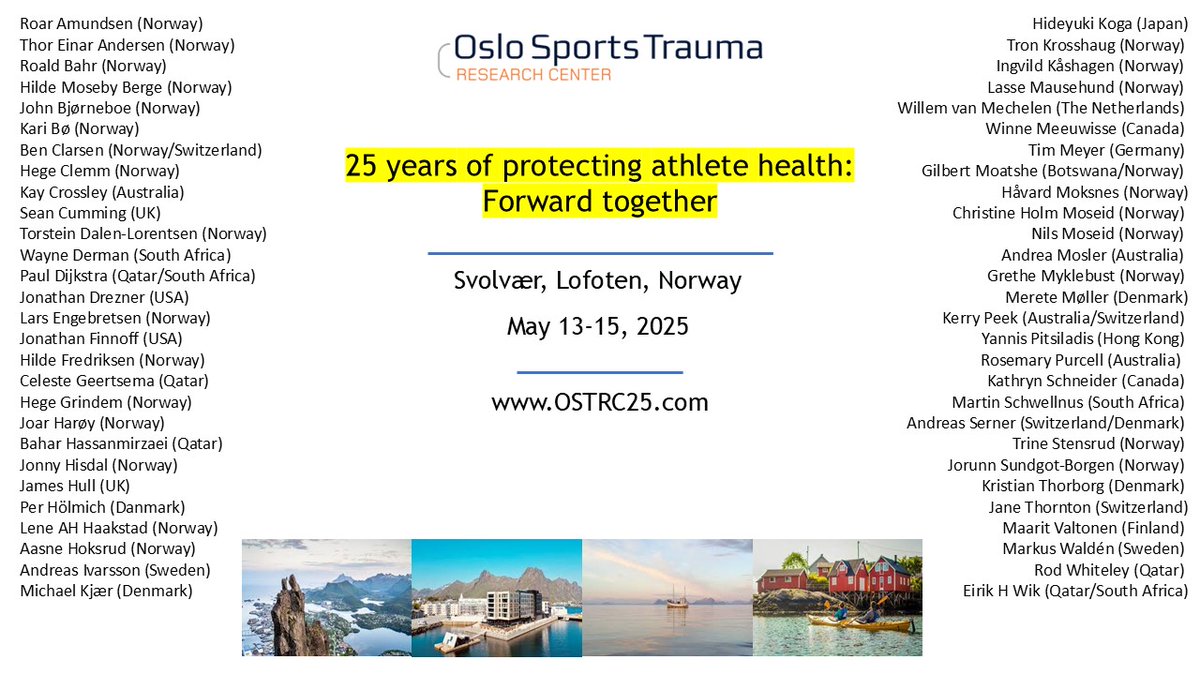 You still have the chance! Don't miss this unbeatable combination of professional growth and personal adventure—the place to be if your ambition is to keep your athletes healthy &amp; performing their best.
Program and all other info: ostrc25.com.
RT, please.