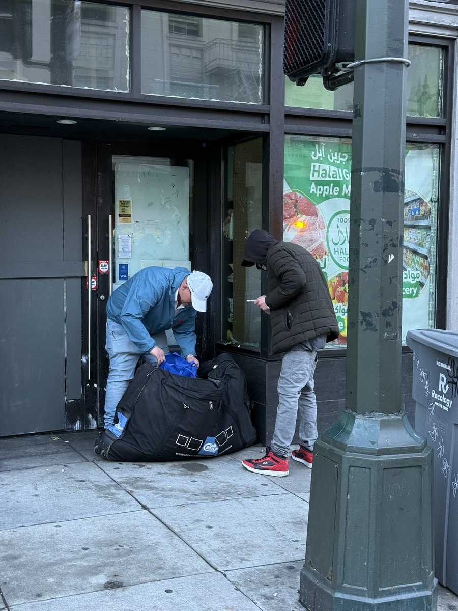 ⚠️ Lower Polk on Friday. 
- Fentanyl zombies. 
- Mentally ill blocking traffic. 
- Open drug deals. 
- Slum conditions as city workers clean up around them. 

Can’t make this stuff up. Disgraceful. #SanFrancisco <a href="/SFPD/">San Francisco Police</a> <a href="/SF_DPH/">SFDPH</a> <a href="/DEASANFRANCISCO/">DEASanFrancisco</a>