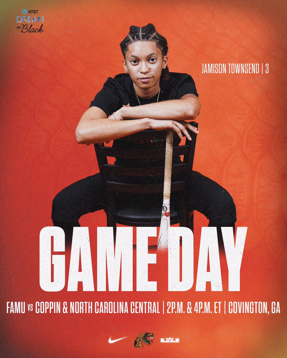 𝗚𝗔𝗠𝗘 𝗗𝗔𝗬!

🆚 Coppin &amp; North Carolina Central 
⌚️2:00 p.m. &amp; 4:00 p.m. ET
📍 Covington, Ga
📺 (web.gc.com/teams/ovhpIdfU…)

#FAMU | #Rattlers | #FangsUp🐍