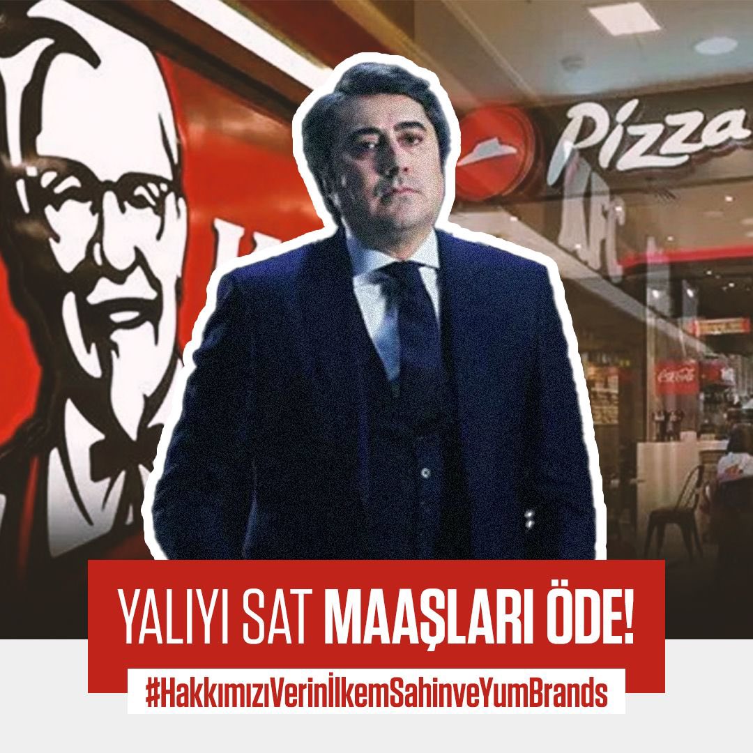 İflas eden şirket sana nasıl yalı aldırttı İlkem Şahin?

Evine ekmek götürmek için mücadele edenlere bende de yok deme. Gün gelecek, hesabı sorulacak.

#HakkımızıVerinİlkemSahinveYumBrands