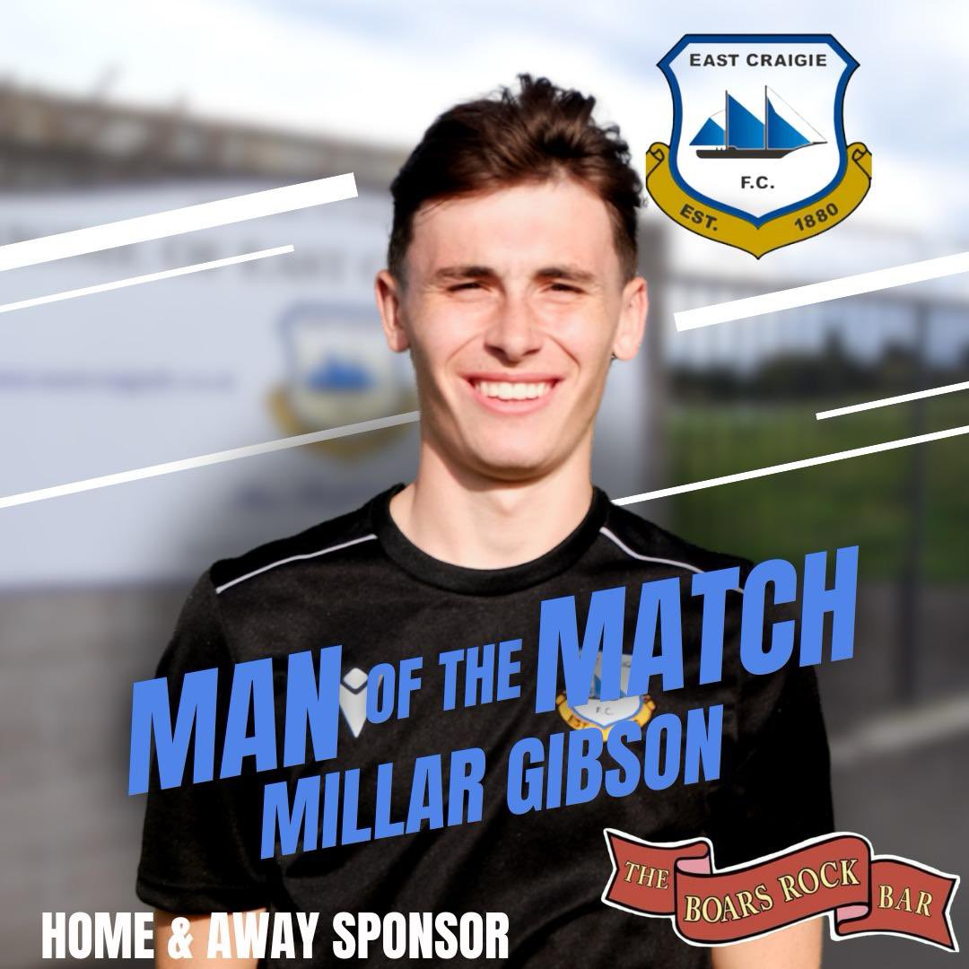 RESULT ⚽️🏆
Boars Rock Man of the Match 
<a href="/MillarGibson9/">Millar Gibson</a> ⚓️