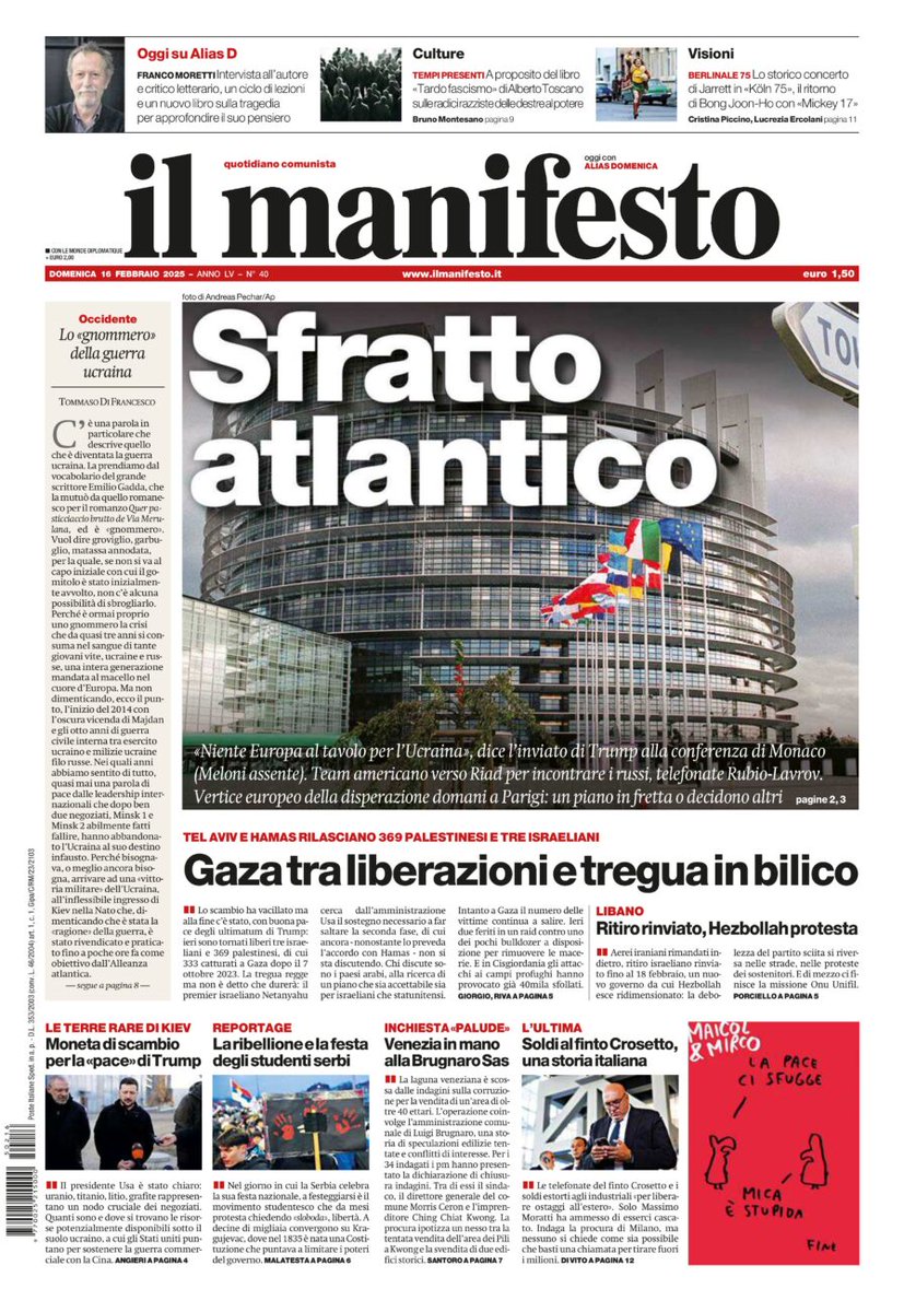 «Niente Europa al tavolo per l’Ucraina», dice l’inviato di Trump alla conferenza di Monaco (Meloni assente). Team americano verso Riad per incontrare i russi, telefonate Rubio-Lavrov. Vertice europeo della disperazione domani a Parigi: un piano in fretta o decidono altri