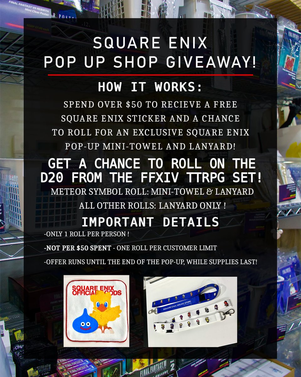 littleakiba_LA's tweet image. FINAL WEEK ALERT
Our square enix pop-up shop is ending soon, but before it's over, we're giving away amazing goodies!
Stop by and grab yours-only while supplies last!
DATE: January 17, 2025 - February 17, 2025
📍Little Tokyo, Los Angeles
@SQEX_MD_NA
#squareenix #littleakihabara