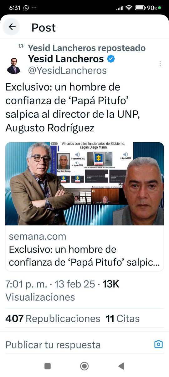 SEPCOLPRESIDEN's tweet photo. @6AMCaracol @petrogustavo @infopresidencia @BluRadioCo @CaracolRadio @EdwinAr59328626 @DianaCalderonF @JuanLozano_R @Karlaarcila @MintrabajoCol @PGN_COL @UNPColombia @SEPCOLPRESIDEN @SEPCOLPRESIDENC @VickyDavilaH @RevistaSemana @NoticiasRCN @SenalColombia @RedMasNoticias Desde la organización sindical SEPCOL solicitamos al señor presidente de la republica de Colombia doctor Gustavo Petro Urrego suspender o retirar del cargo al señor Augusto Rodríguez Ballesteros director de la UNP para que los organismos de control investiguen las denuncias que se están emitiendo por los medios radiales y de televisión y de ser responsable de estos ellos que se aplique el peso de la ley os preocupa que el señor Augusto Rodríguez a puesto en riesgo la vida de los directivos cuando nos acusa en los medios noticiosos que somos corruptos pero hay vemos lo contrario y más delicado es que la información de beneficiarios del programa de la UNP llegue aser divulgada delicada situación