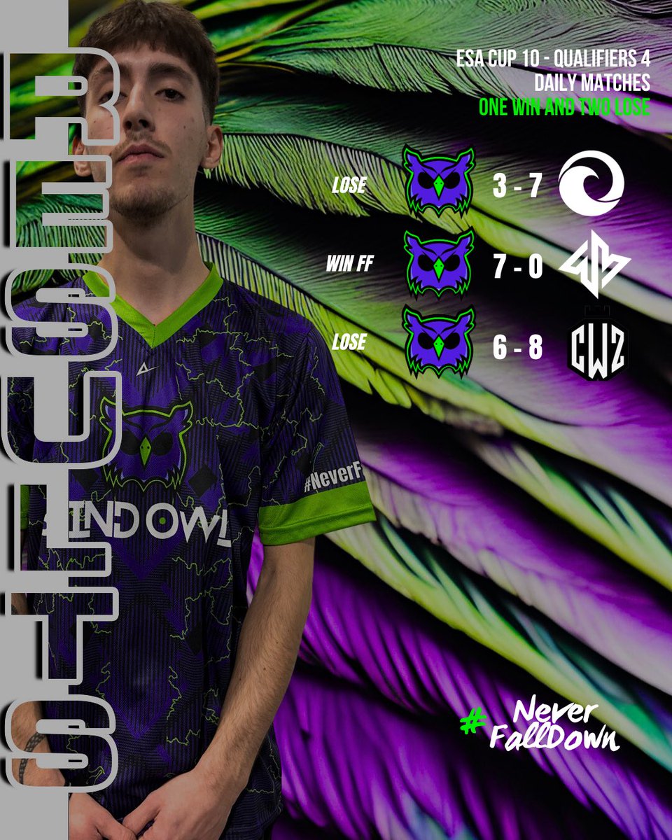 It's difficult to realize that this is the end of our journey in the <a href="/ESA_Cup/">ESA | Blackout</a> Season X Qualifiers ❤️‍🩹

Everyone's efforts didn't pay off but we showed that we are not a team to be underestimated 💜

GGs <a href="/ewaveesports/">EWAVE ESPORTS🌊</a> and <a href="/CrownZero_CwZ/">Crown Zero</a> 
Good luck to all the qualified teams