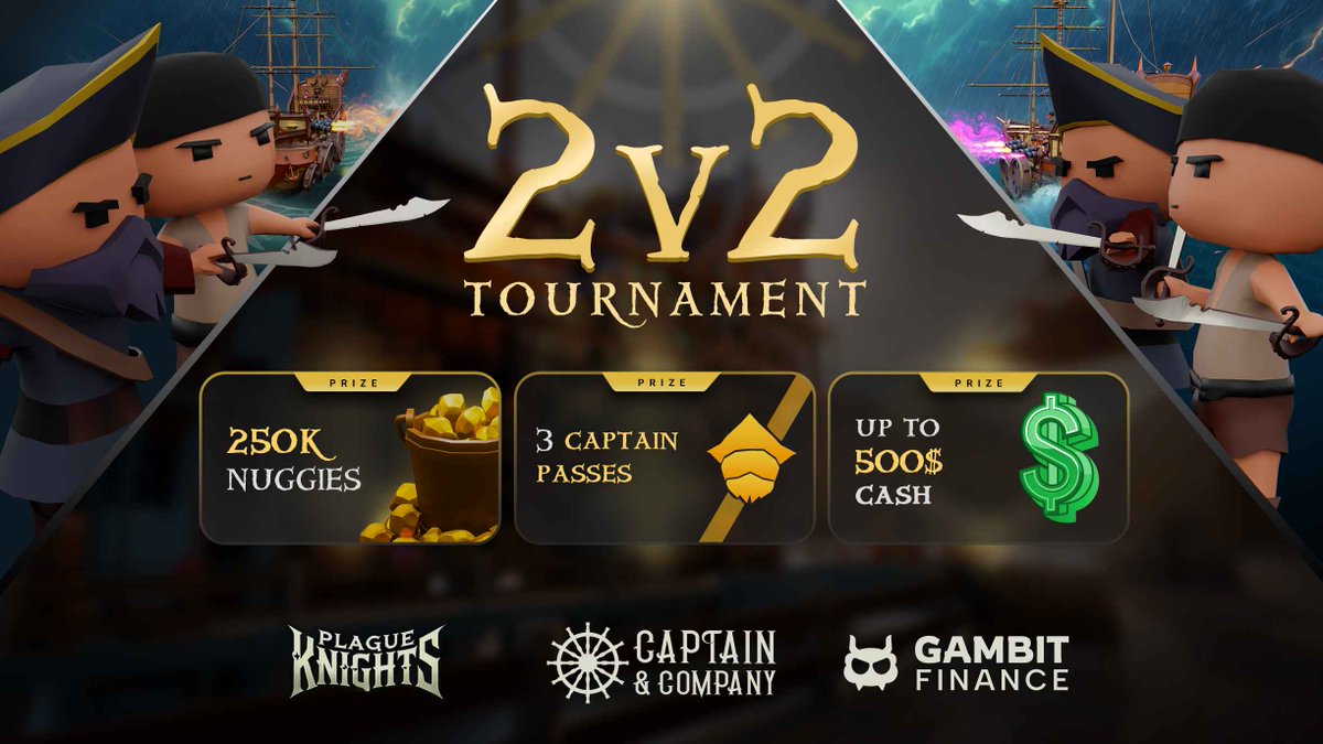 🔥 Ahoy, Pirates! 🔥

The seas are calling, and it's time to prove your worth! ⚔️🏴‍☠️

🚨 The <a href="/capncompany/">Captain & Company</a>  2V2 TOURNAMENT is now open for sign-ups! 🚨

💰 Hundreds of $ in rewards
🆓 Completely FREE to enter
⚡ Only the strongest crews will survive!
💥 Step 1: Sign up through our