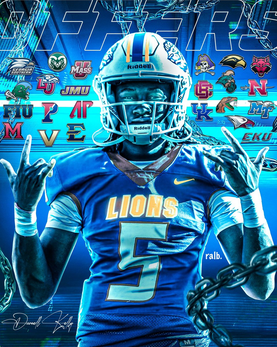 Darnell Kelly โThe Created Playerโ C/O 26 (@tcreatedplayer) on Twitter photo #AGTG I am blessed to be in this position! 23 offers and counting. Thank you to all the coaches thatโs given me a opportunity to play D1 College football!
<a href="/CfbRalb/">CFB Ralb</a> <a href="/DukestheScoop/">Phillip Dukes</a> <a href="/ChadSimmons_/">ChadSimmons</a> <a href="/JeremyO_Johnson/">Jeremy Johnson</a> <a href="/JulianColvard/">Julian I. Colvard</a> <a href="/RecruitGeorgia/">Recruit Georgia</a> <a href="/Andy_Villamarzo/">Andy Villamarzo</a> <a href="/QBUniverseQBU/">QBUniverse</a> #AGTG I am blessed to be in this position! 23 offers and counting. Thank you to all the coaches thatโs given me a opportunity to play D1 College football!
<a href="/CfbRalb/">CFB Ralb</a> <a href="/DukestheScoop/">Phillip Dukes</a> <a href="/ChadSimmons_/">ChadSimmons</a> <a href="/JeremyO_Johnson/">Jeremy Johnson</a> <a href="/JulianColvard/">Julian I. Colvard</a> <a href="/RecruitGeorgia/">Recruit Georgia</a> <a href="/Andy_Villamarzo/">Andy Villamarzo</a> <a href="/QBUniverseQBU/">QBUniverse</a>