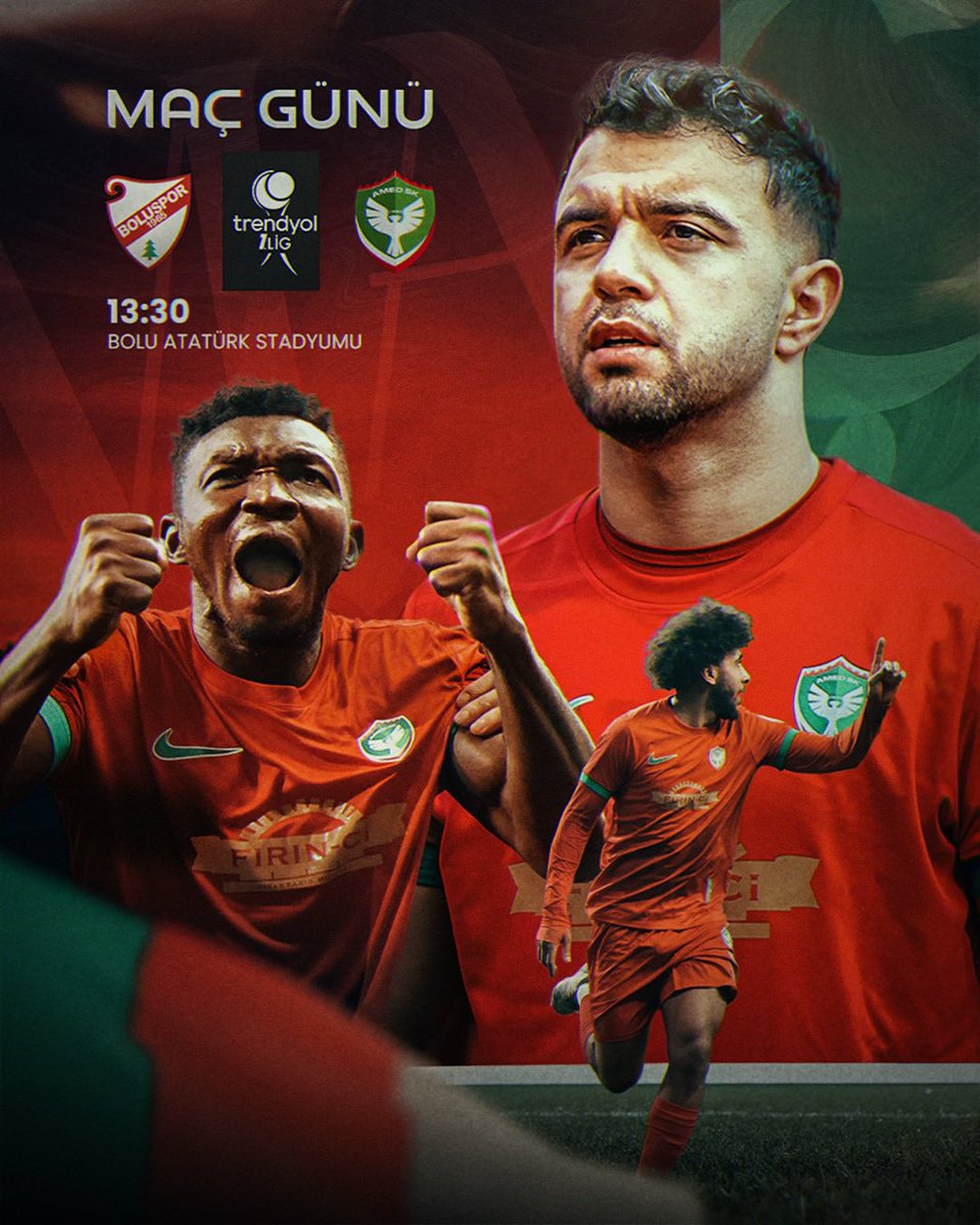 amedskofficial's tweet photo. 📢 Maç Günü
🆚 Boluspor
⏱ 13.30
🏟 Bolu Atatürk Stadyumu
📲#BSvAMD https://t.co/IeSIxqm7jP